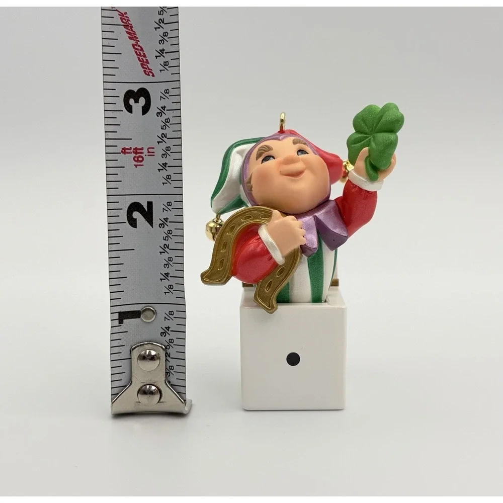 1998 Hallmark Keepsake Ornament Good Luck Dice Jester Clover QX6813 Vintage